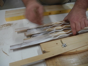 Salière et poivrière de table - frêne/merisier/noyer - Tranche de bois